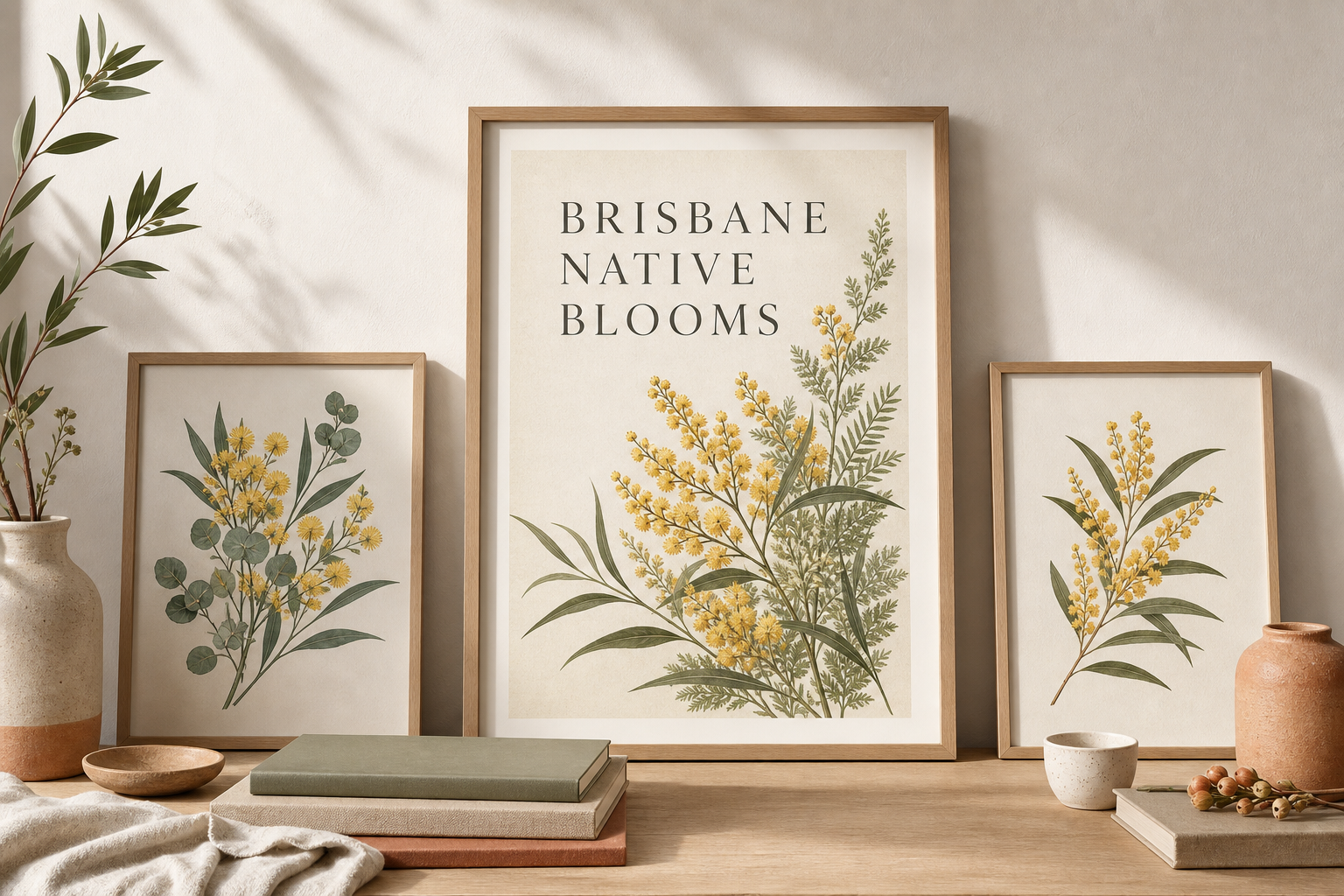 Brisbane Native Blooms printable wall art pack preview