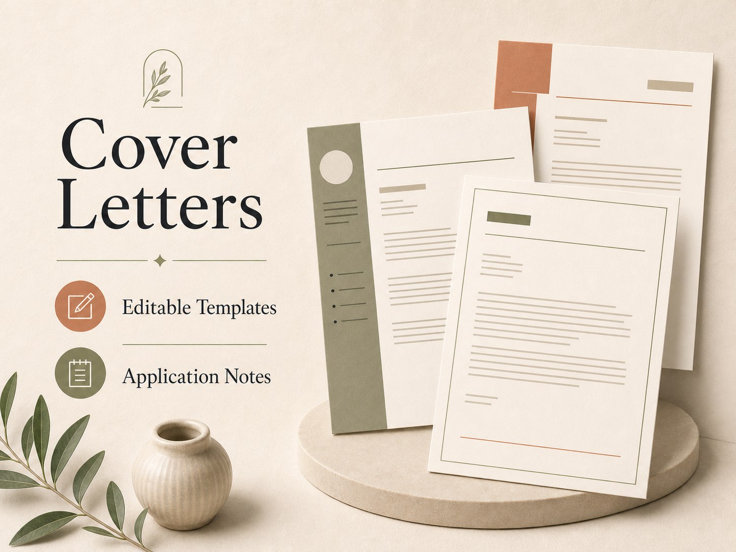 Cover letter templates digital product preview