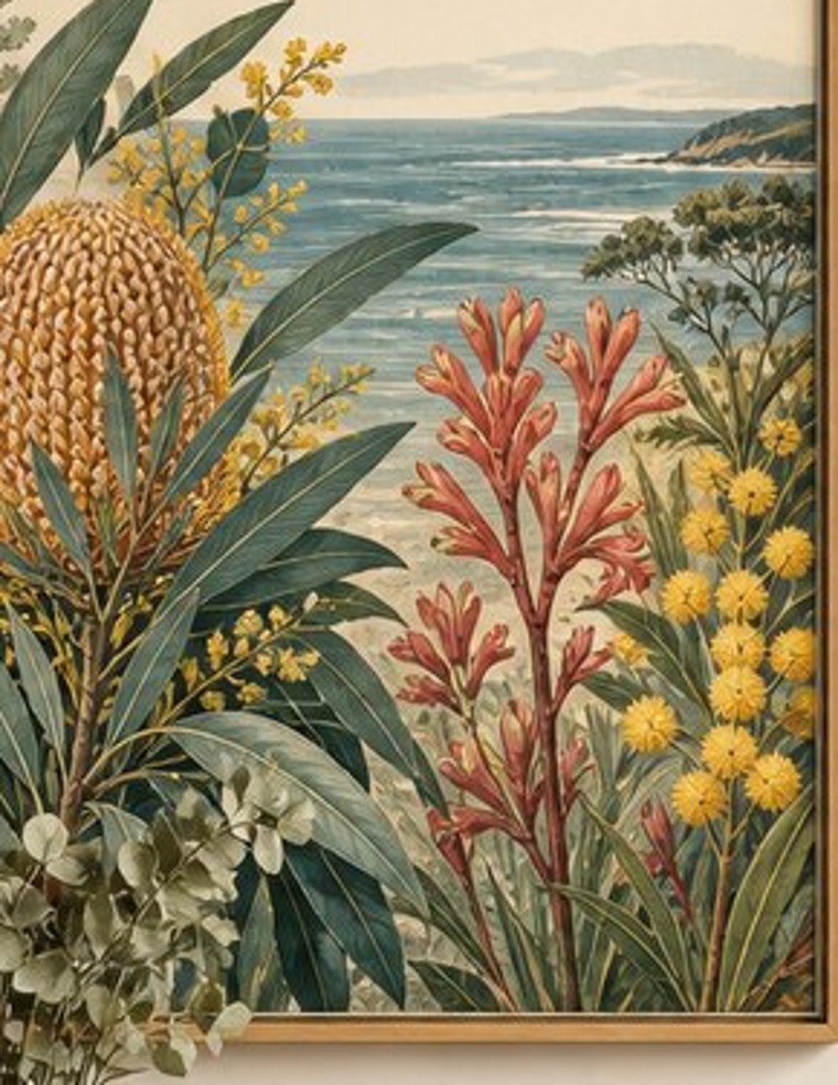Perth native flora printable wall art preview
